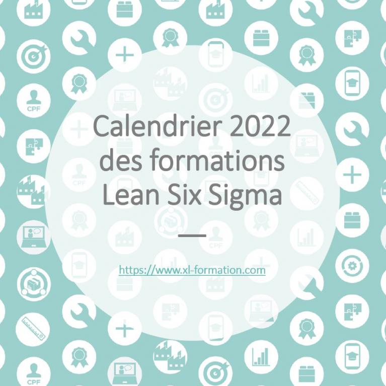 Calendrier 2022 des formations Lean Six Sigma